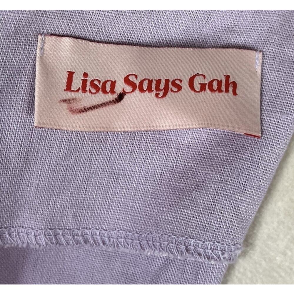 Lisa Says Gah Lilac Maddie Midi Dress Cottagecore Prairie Victorian Size Small - Picture 9 of 10